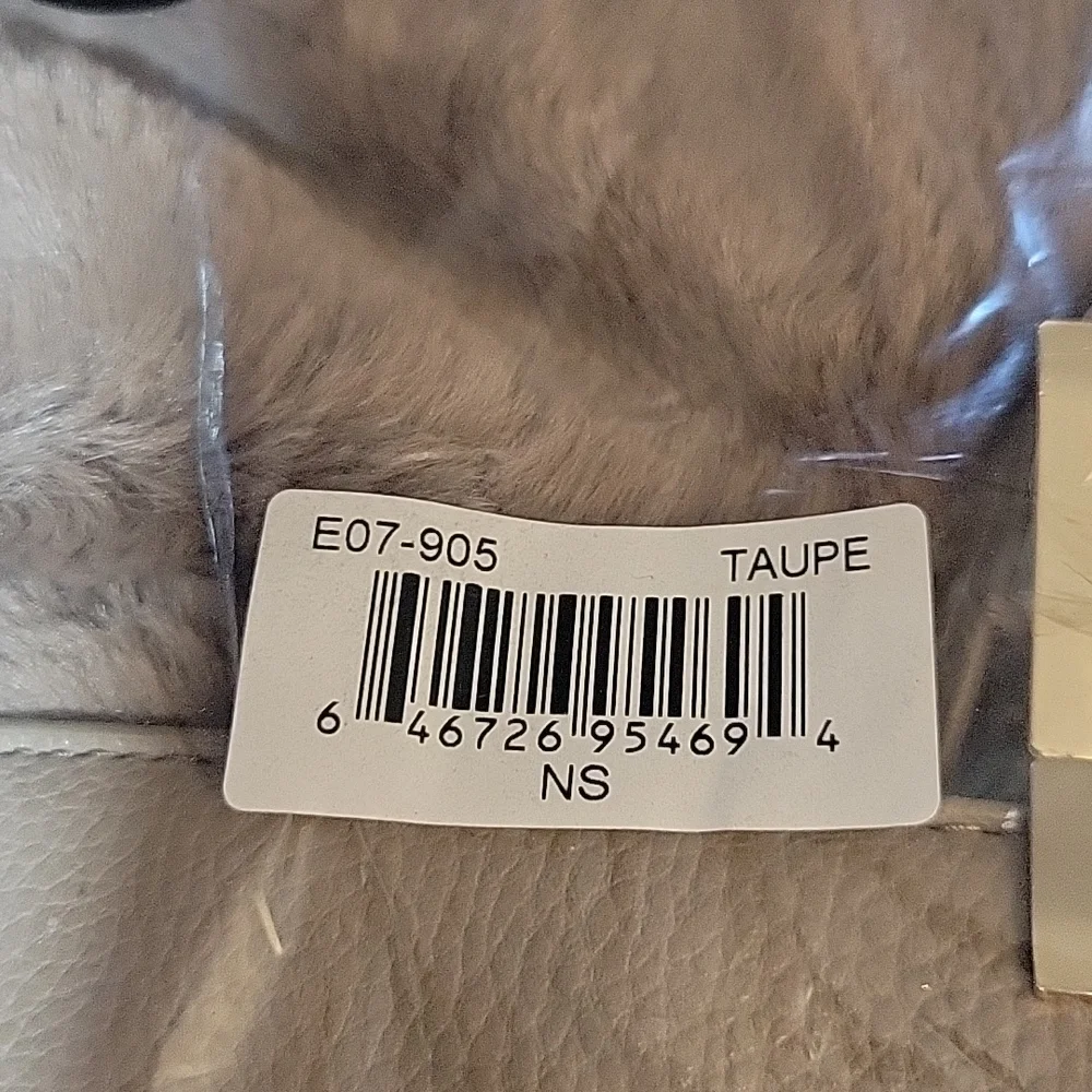 BEBE Dorothea Backpack Taupe Fuax Fur